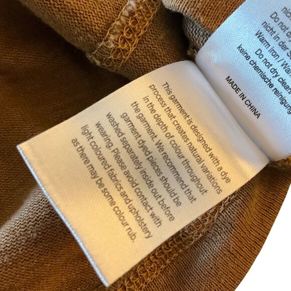 Oversized Poetry Womens Top Hemp & Cotton Blend Loose Fit Tan Color 12 L Boxy - Picture 4 of 9